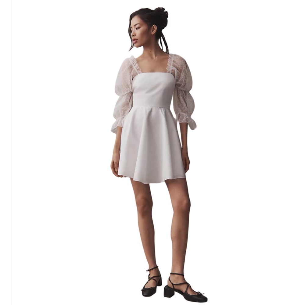 Amanda Uprichard Lalita Organza Puff-Sleeve Mini Dress - Picture 10 of 10